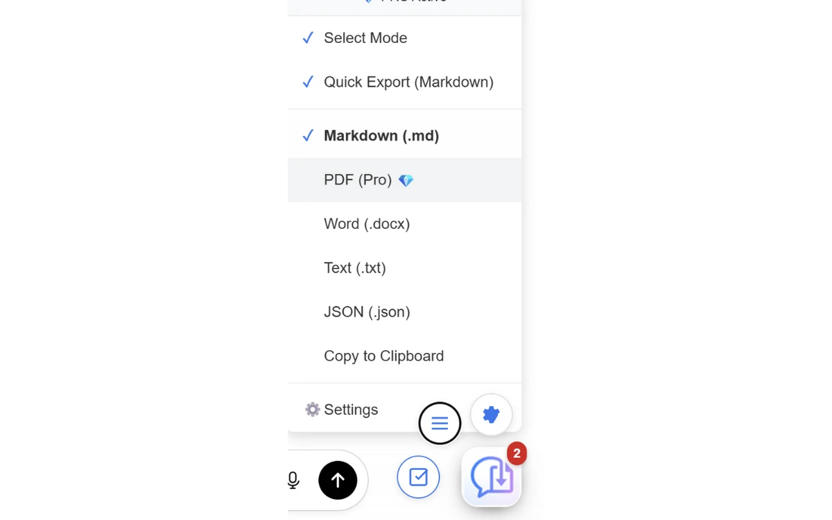 XWX AI Chat Exporter 스크린샷 2