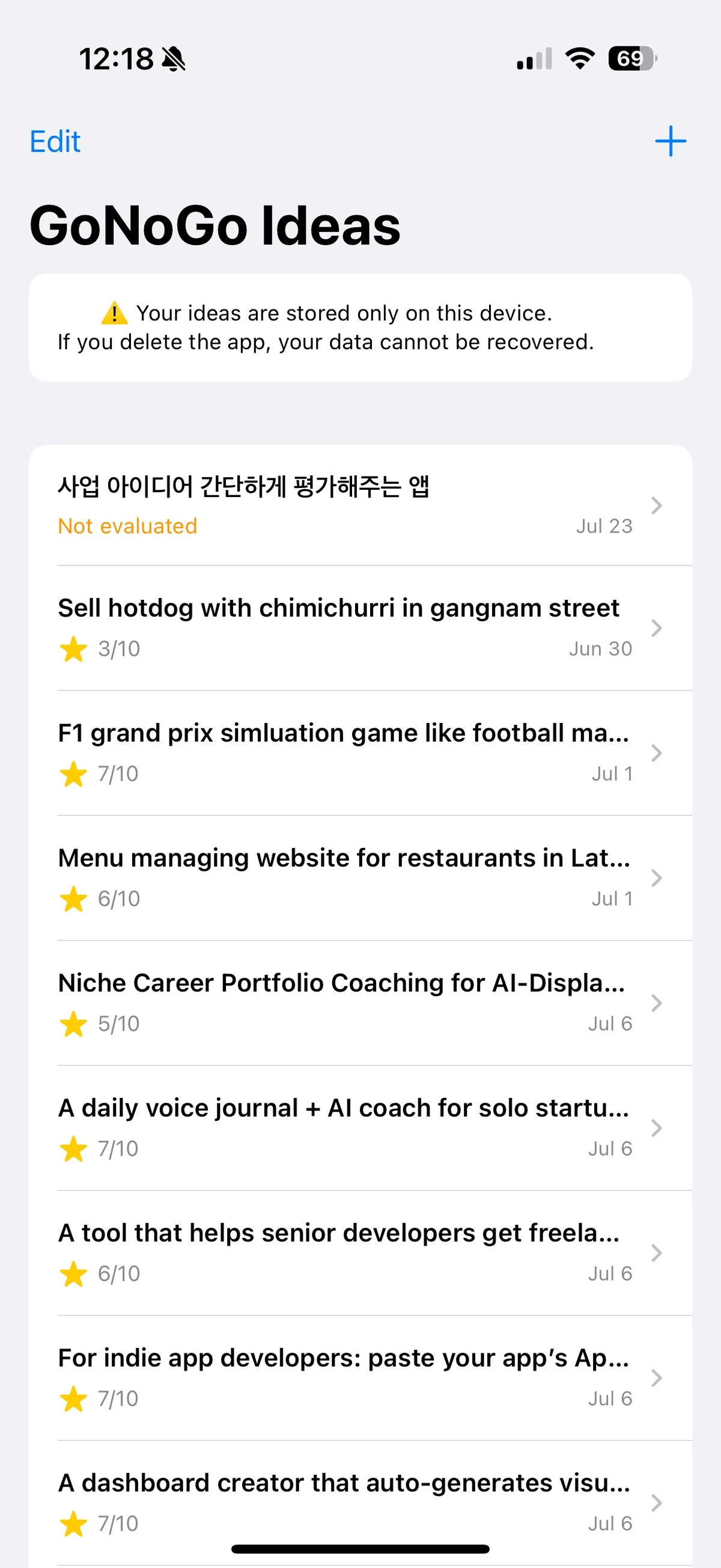 GoNoGo 스크린샷 4