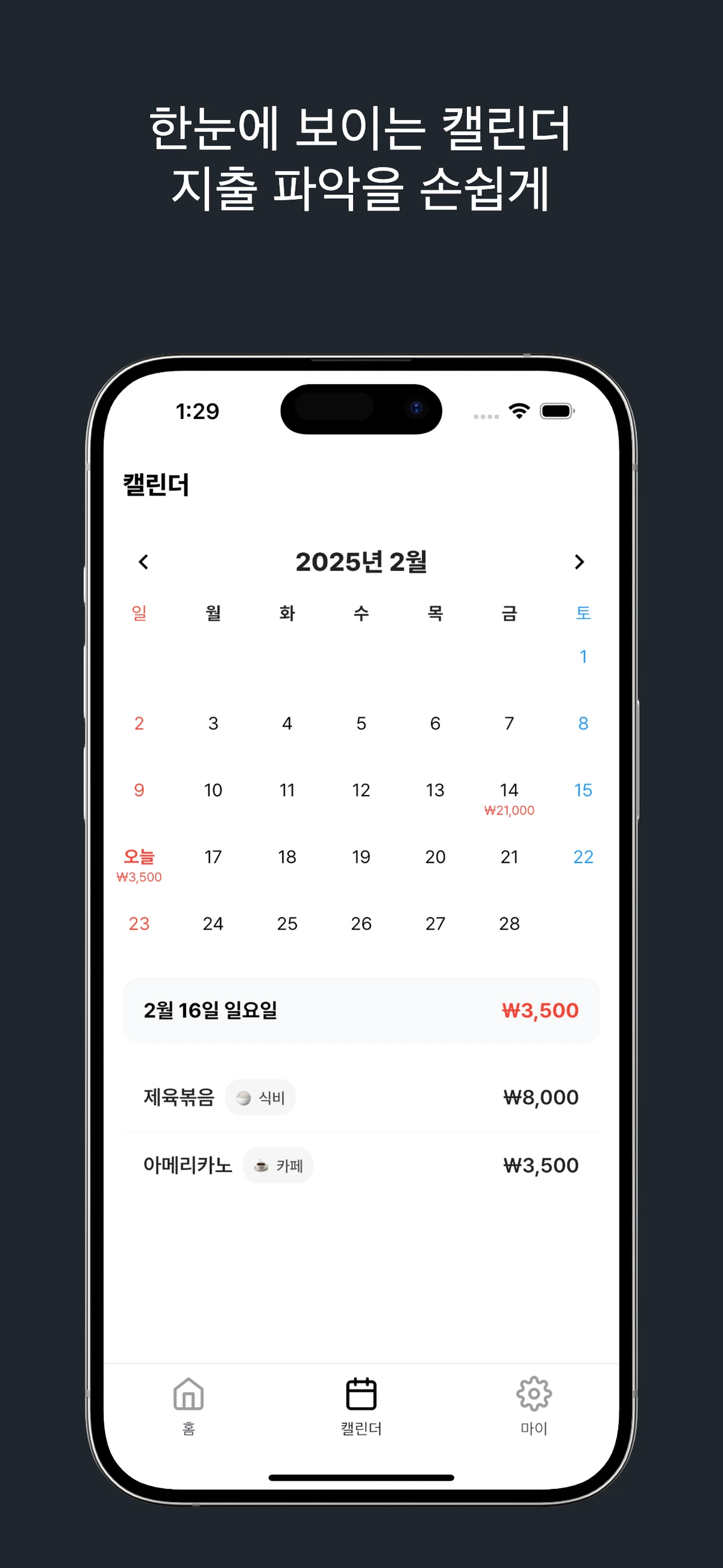 소비노트 간단한 이달의 지출관리 스크린샷 2
