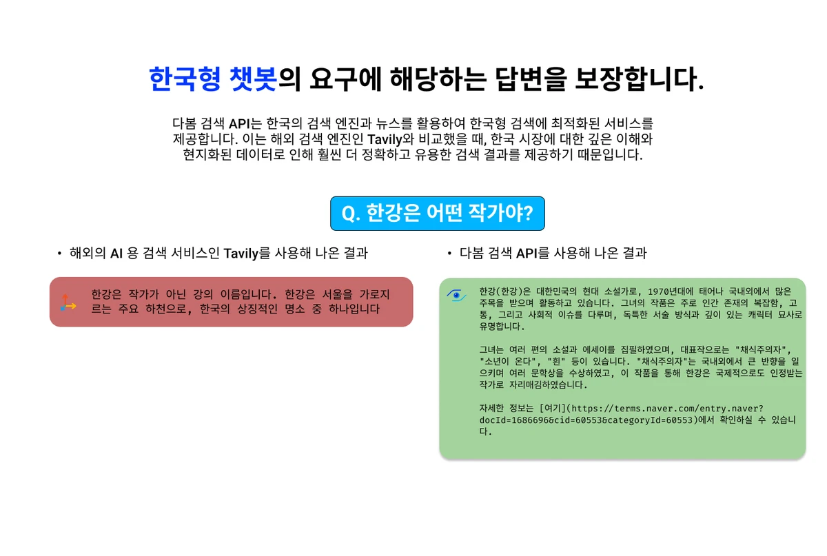 다봄 검색 API 스크린샷 2