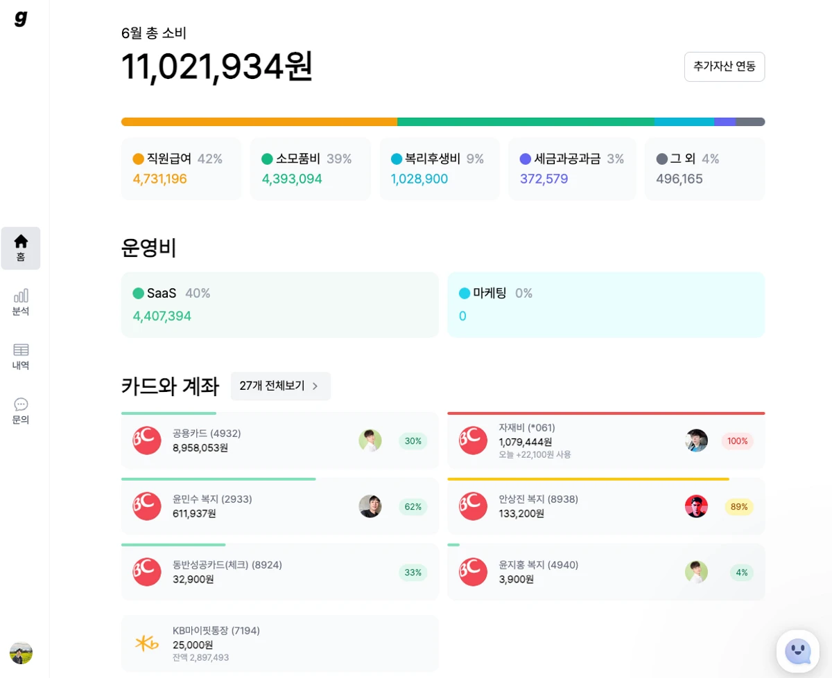 그랜터. 회사 비용관리 AI로 간편하게 스크린샷 1