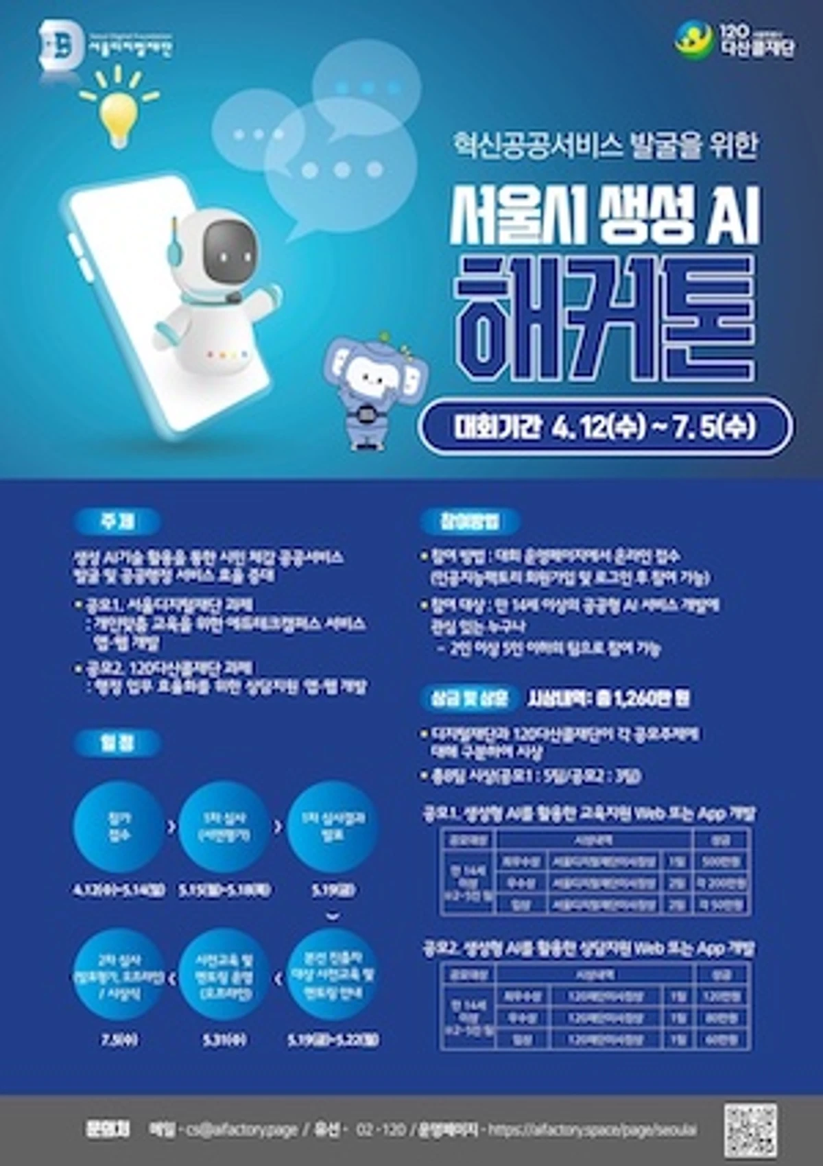 혁신공공서비스 발굴을 위한 서울시 생성 AI 해커톤 스크린샷 1