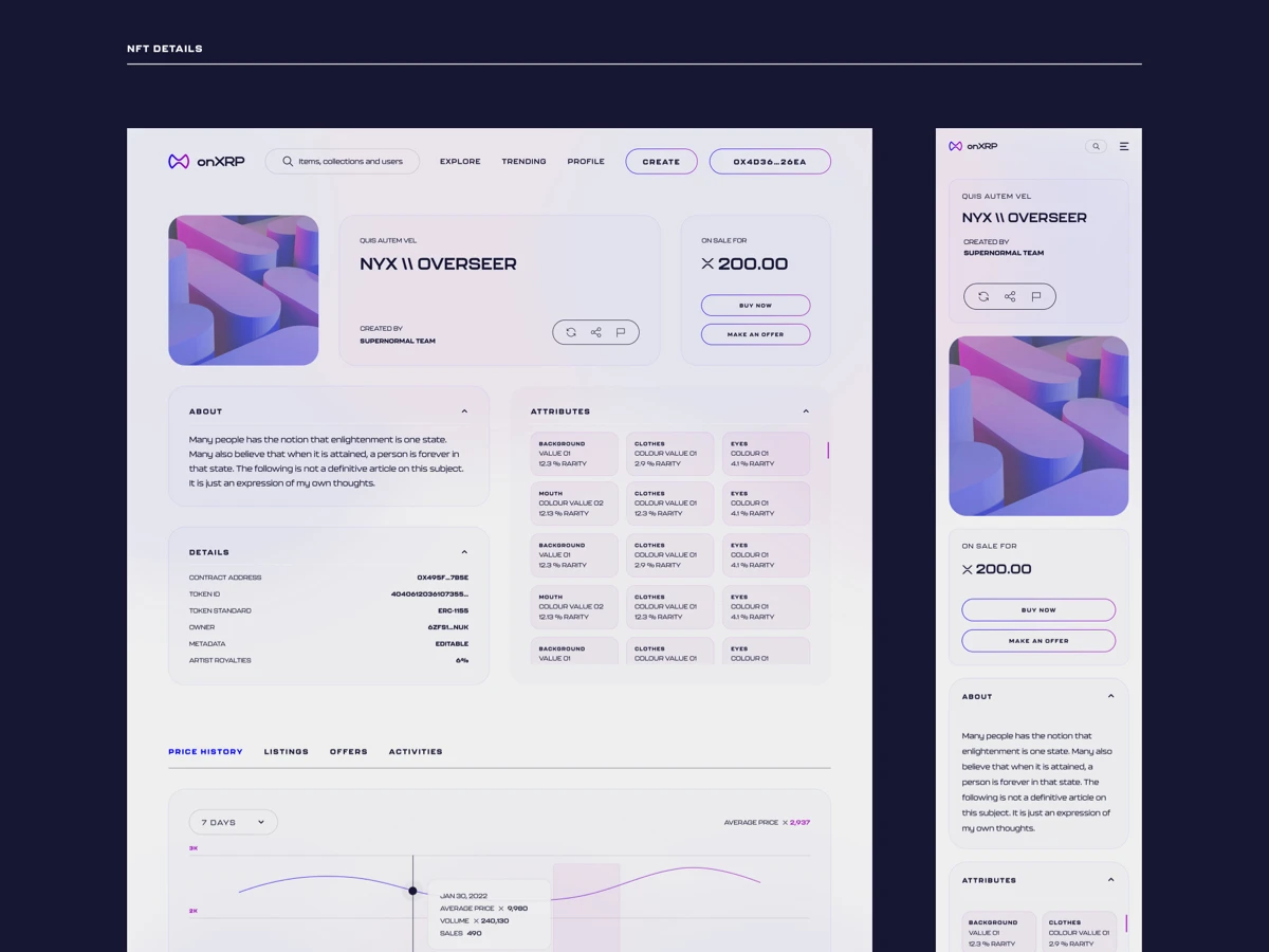 onXRP NFT Marketplace 스크린샷 5