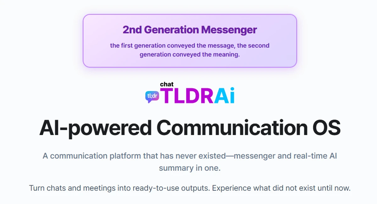 chat TLDR Ai 스크린샷 1