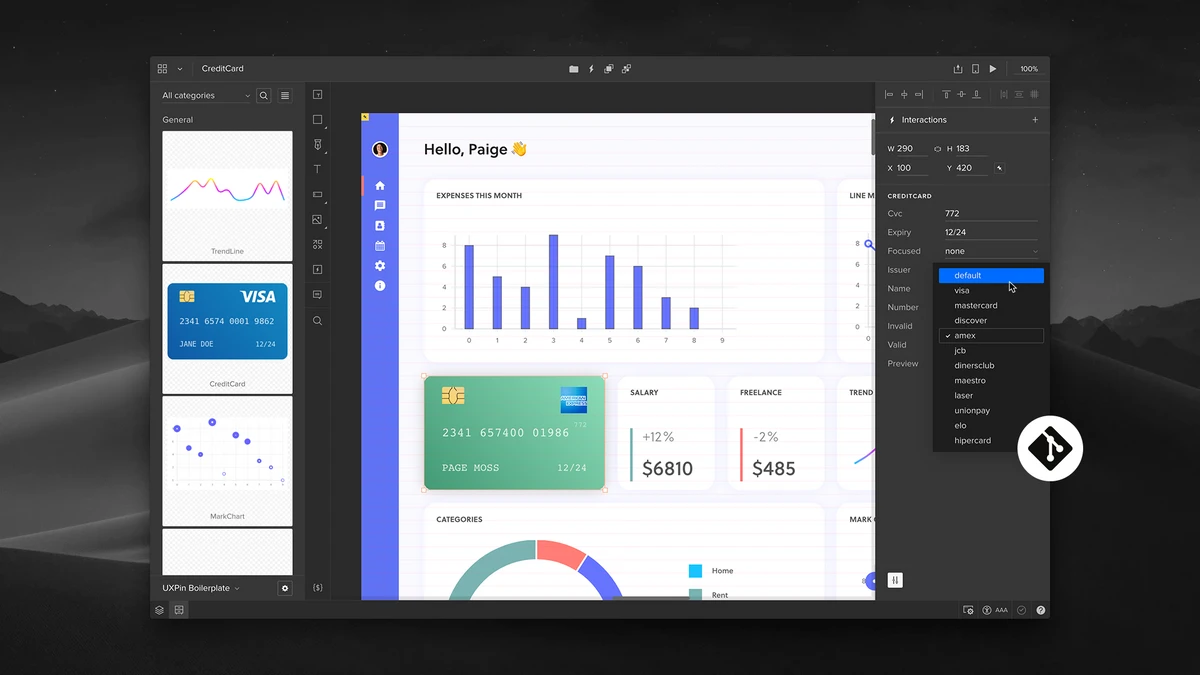 UXPin Merge 스크린샷 4