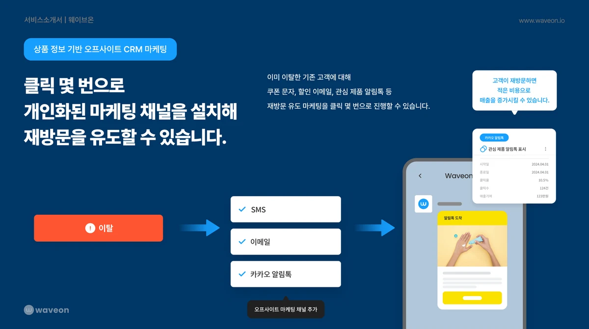 웨이브온 마케팅 플로우 스크린샷 5