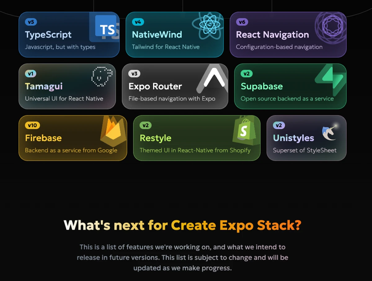create expo stack 스크린샷 2