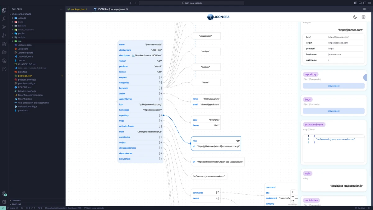 JSON Sea for VS Code 스크린샷 2