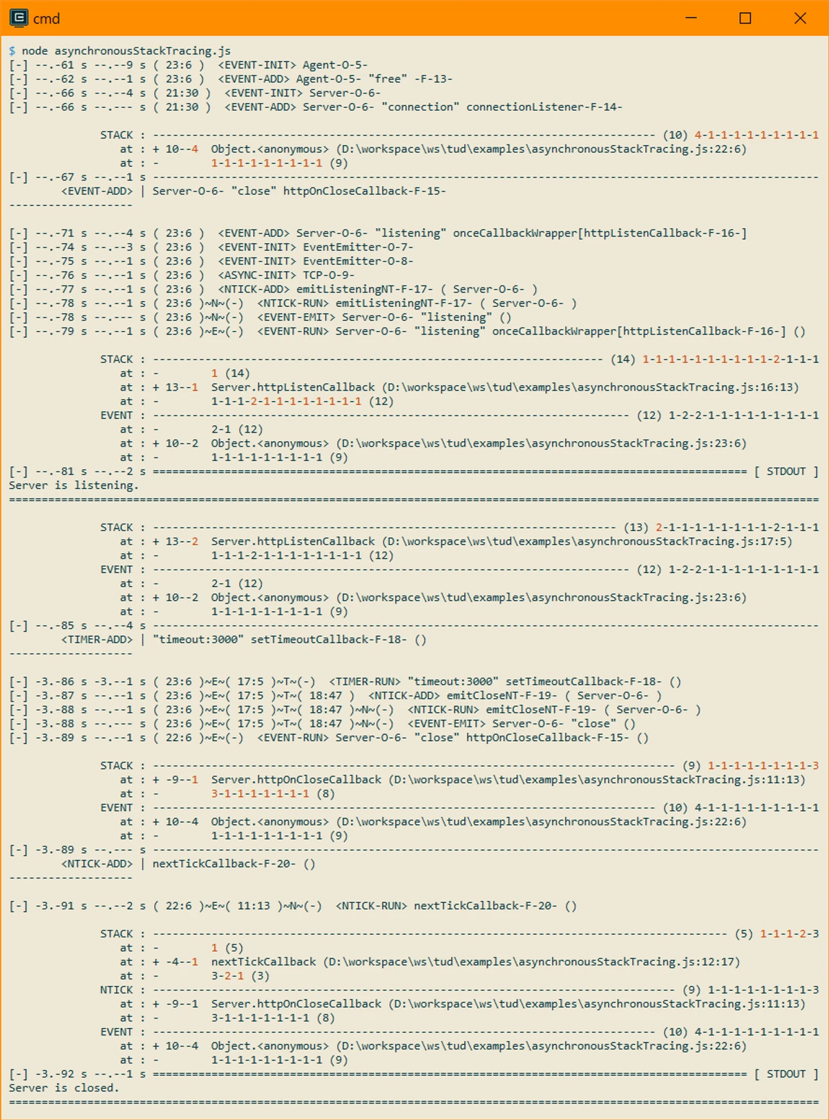 Node.js Debugger 스크린샷 2