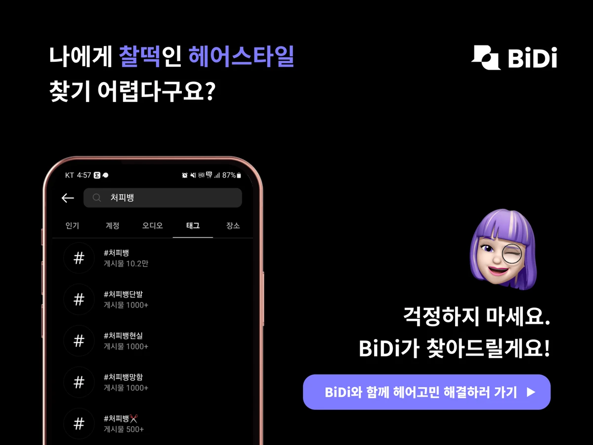 BiDi 헤어스타일링 스크린샷 1