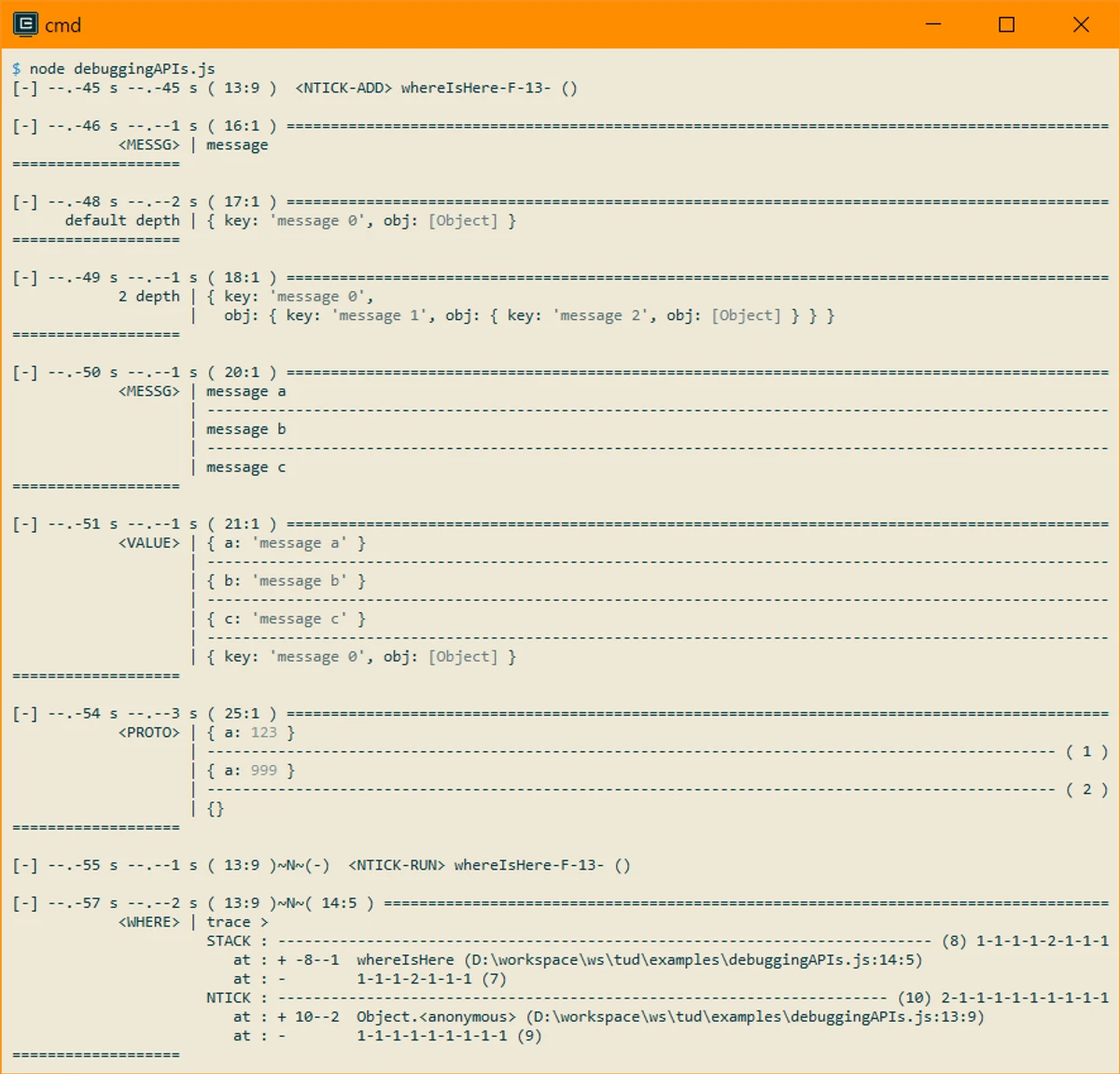 Node.js Debugger 스크린샷 5