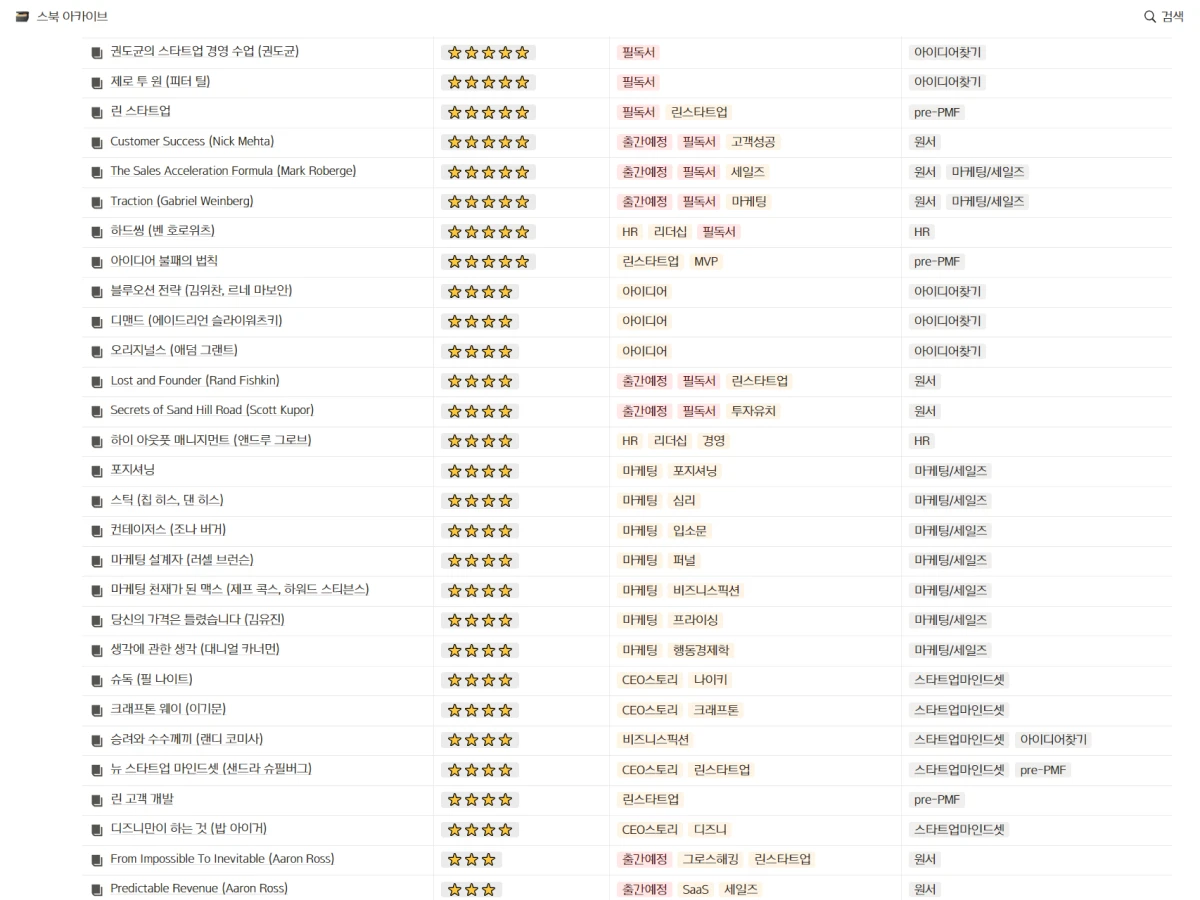 스북 아카이브 스크린샷 3