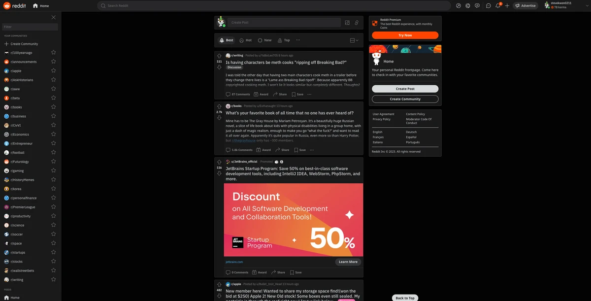 Reddit 레딧 스크린샷 1