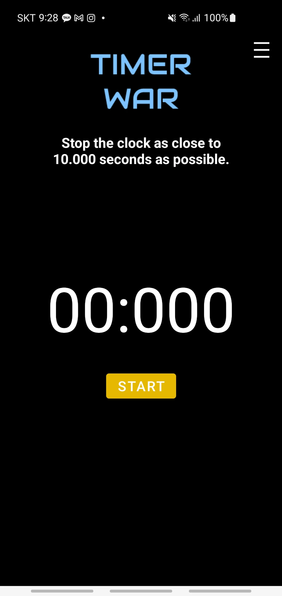 Timer War 10초 정확히 맞추기 게임 스크린샷 3