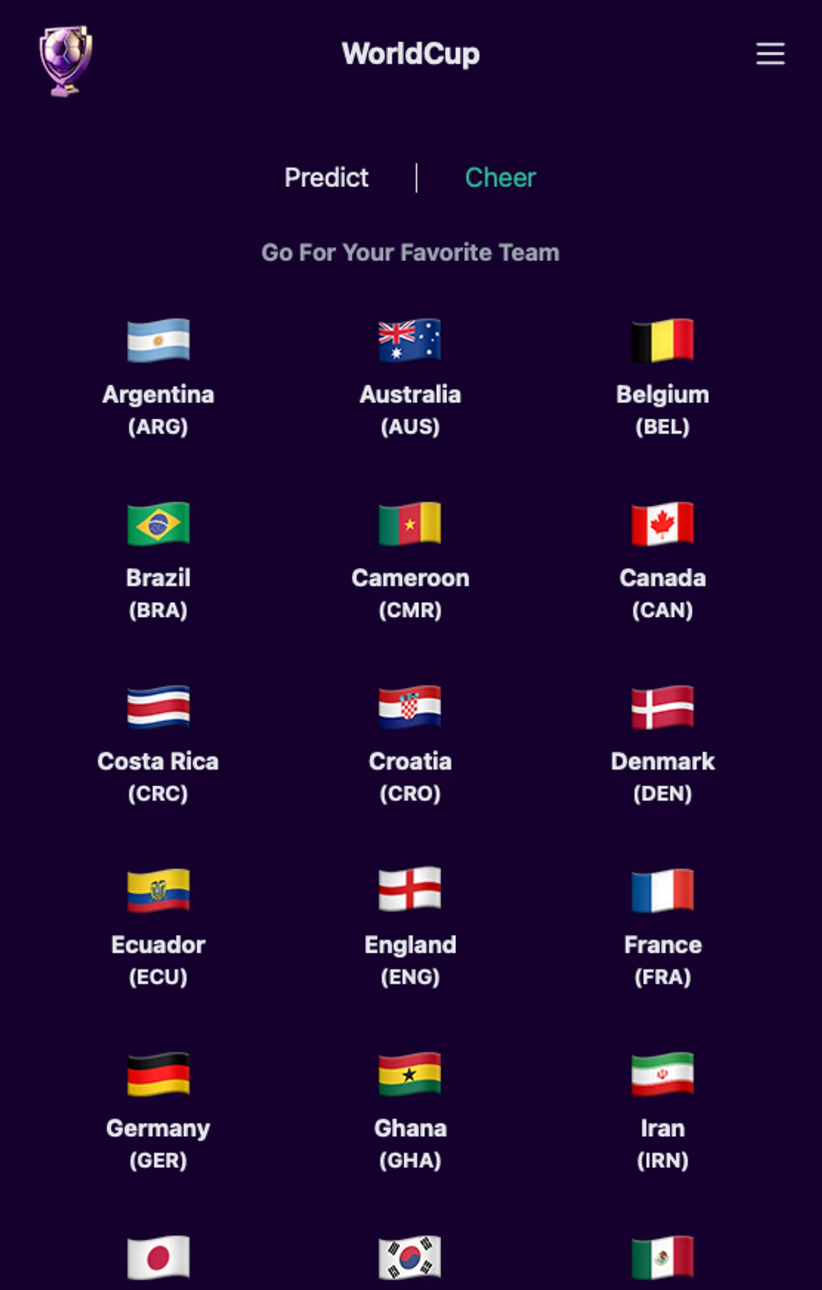Predict WorldCup 스크린샷 2