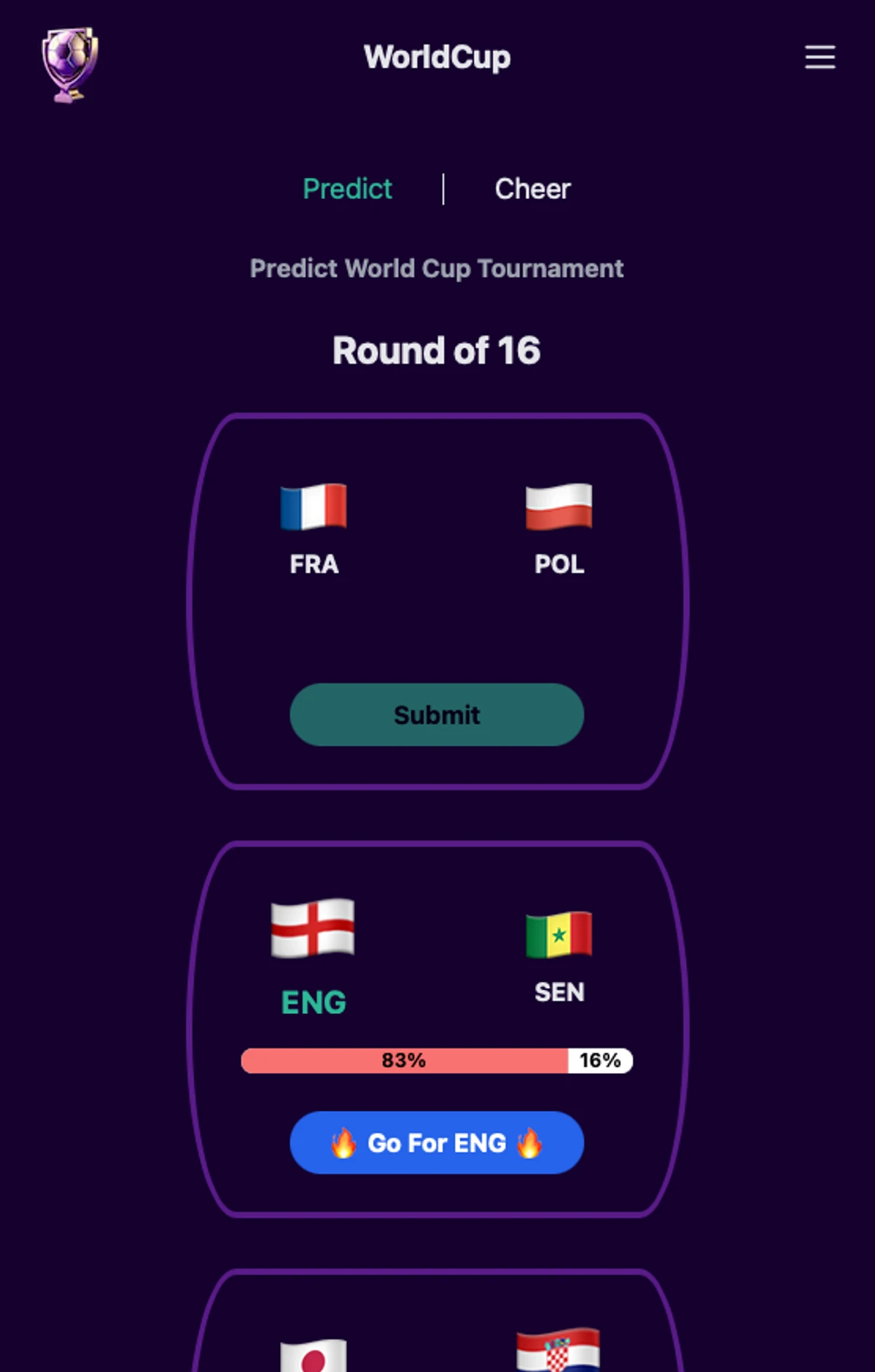 Predict WorldCup 스크린샷 1
