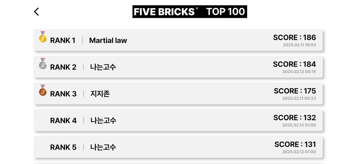 Five Bricks 스크린샷 5