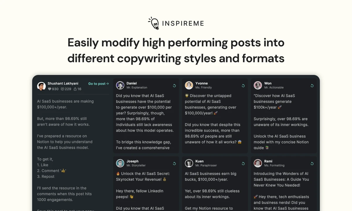 InspireMe 스크린샷 2
