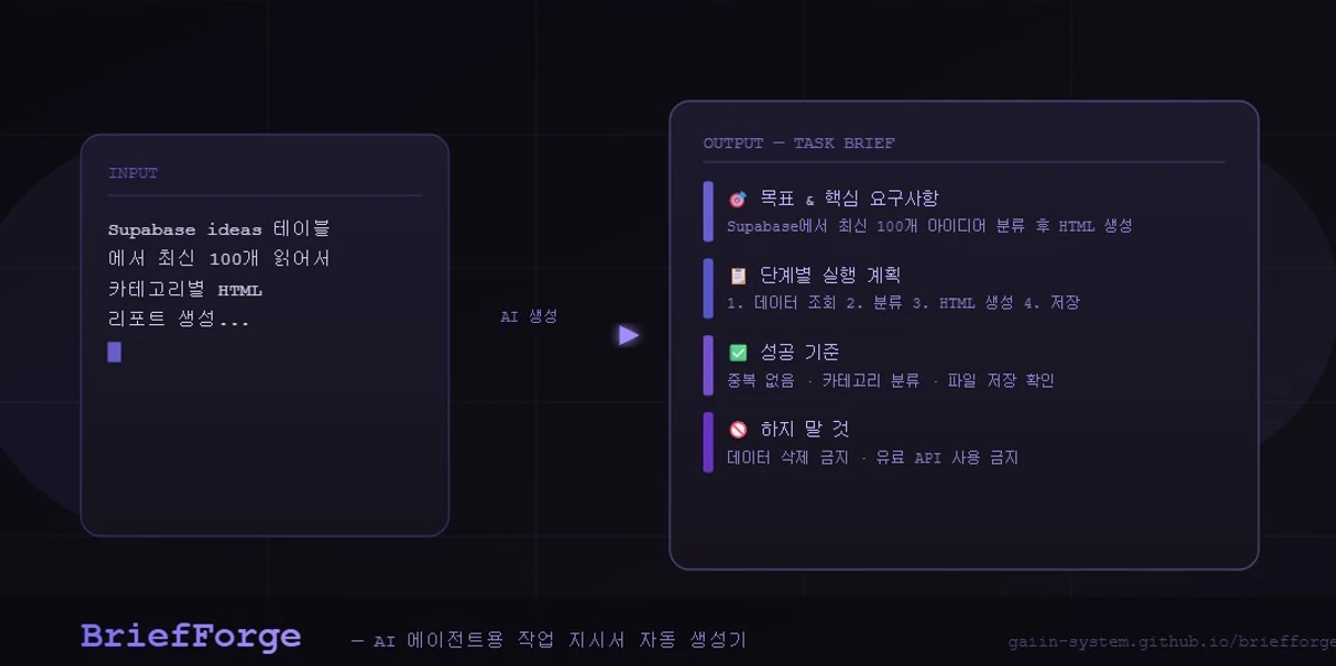 BriefForge 스크린샷 1