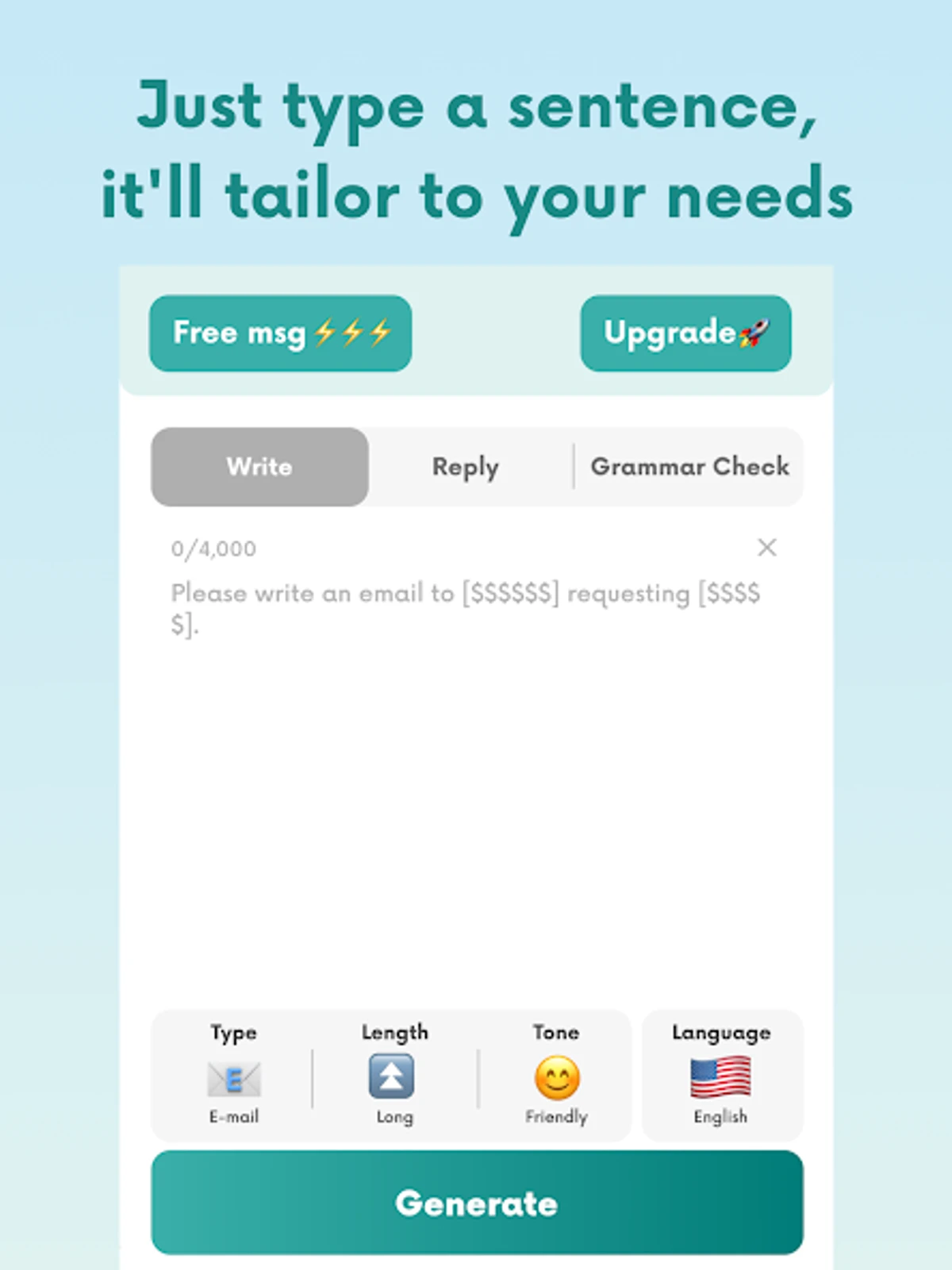 AI Email Writer 스크린샷 2