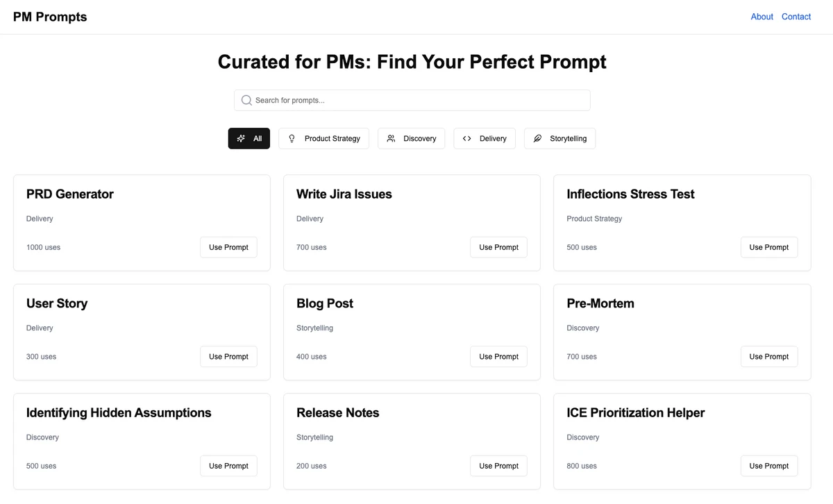 PM Prompts 스크린샷 1