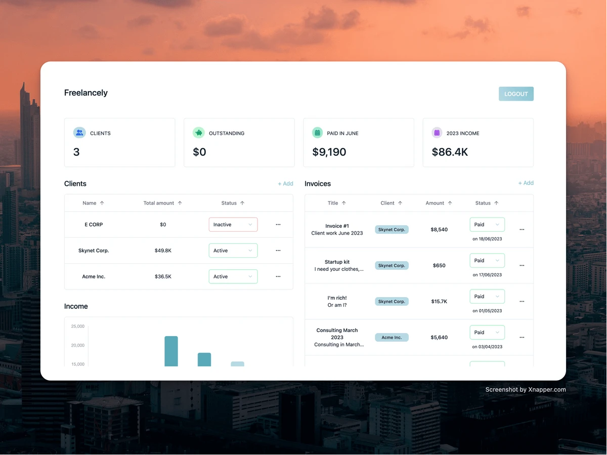 Freelancely 스크린샷 1
