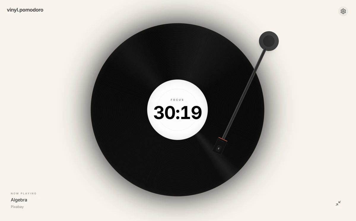 vinyl pomodoro 스크린샷 2
