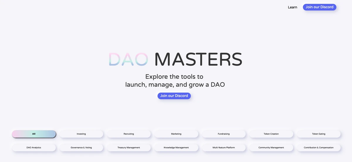 DAO Masters 스크린샷 1