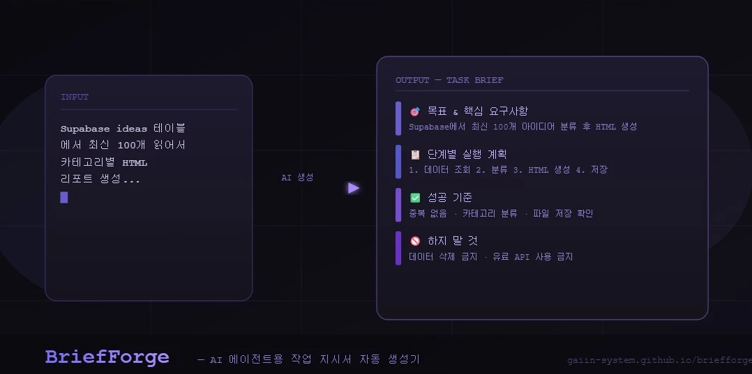 BriefForge 로고