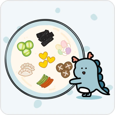니떡국 내떡국 로고