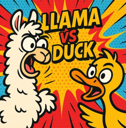 lamma vs duck V2 로고