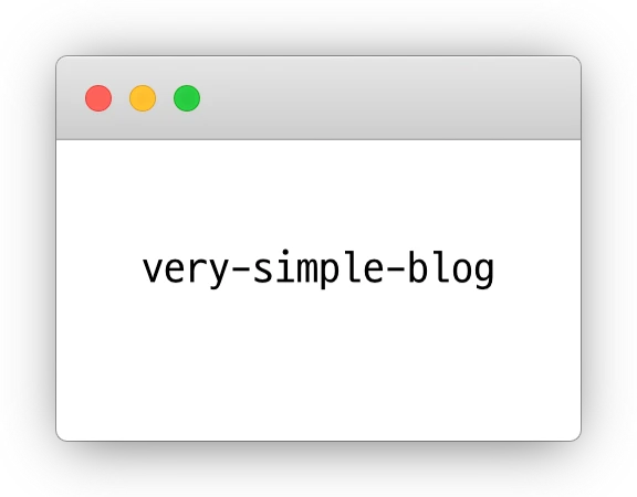very simple blog 로고