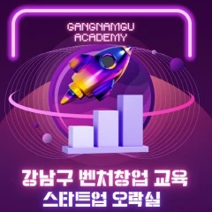 2024 강남구 벤처창업 아카데미 스타트업 오락실 교육생 모집 안내 로고