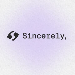 Sincerely 로고